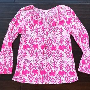 Lilly Pulitzer pink and white pattern blouse 3